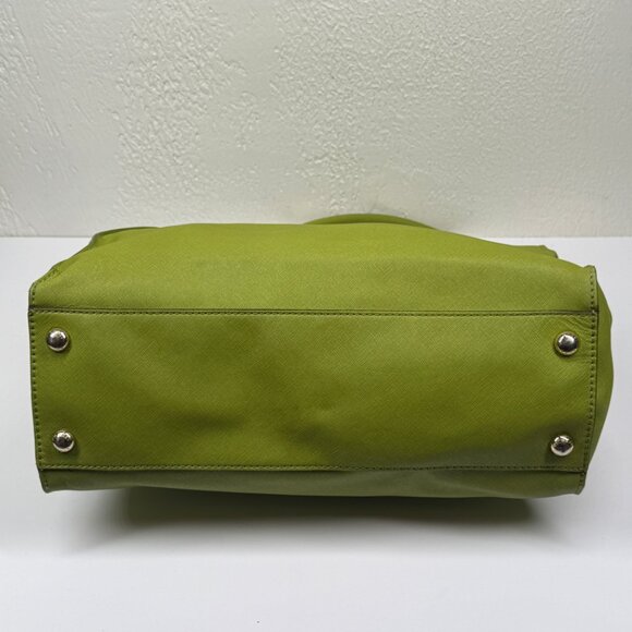 MICHAEL Michael Kors Hamilton Tote Bag Green Saffiano Leather Large - Picture 7 of 14